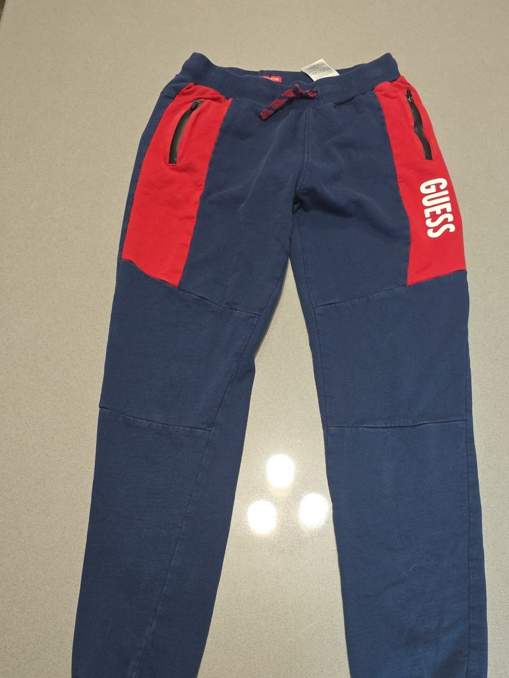Guess Kids Navy Joggers with Red Panels
